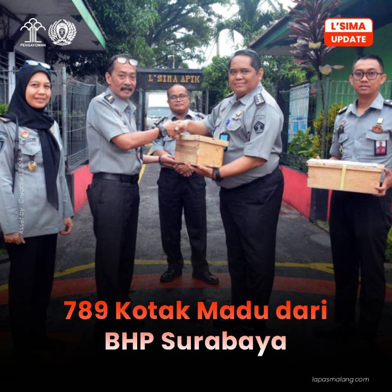 Lapas Kelas I Malang  Terima 789 Kotak Madu dari BHP Surabaya